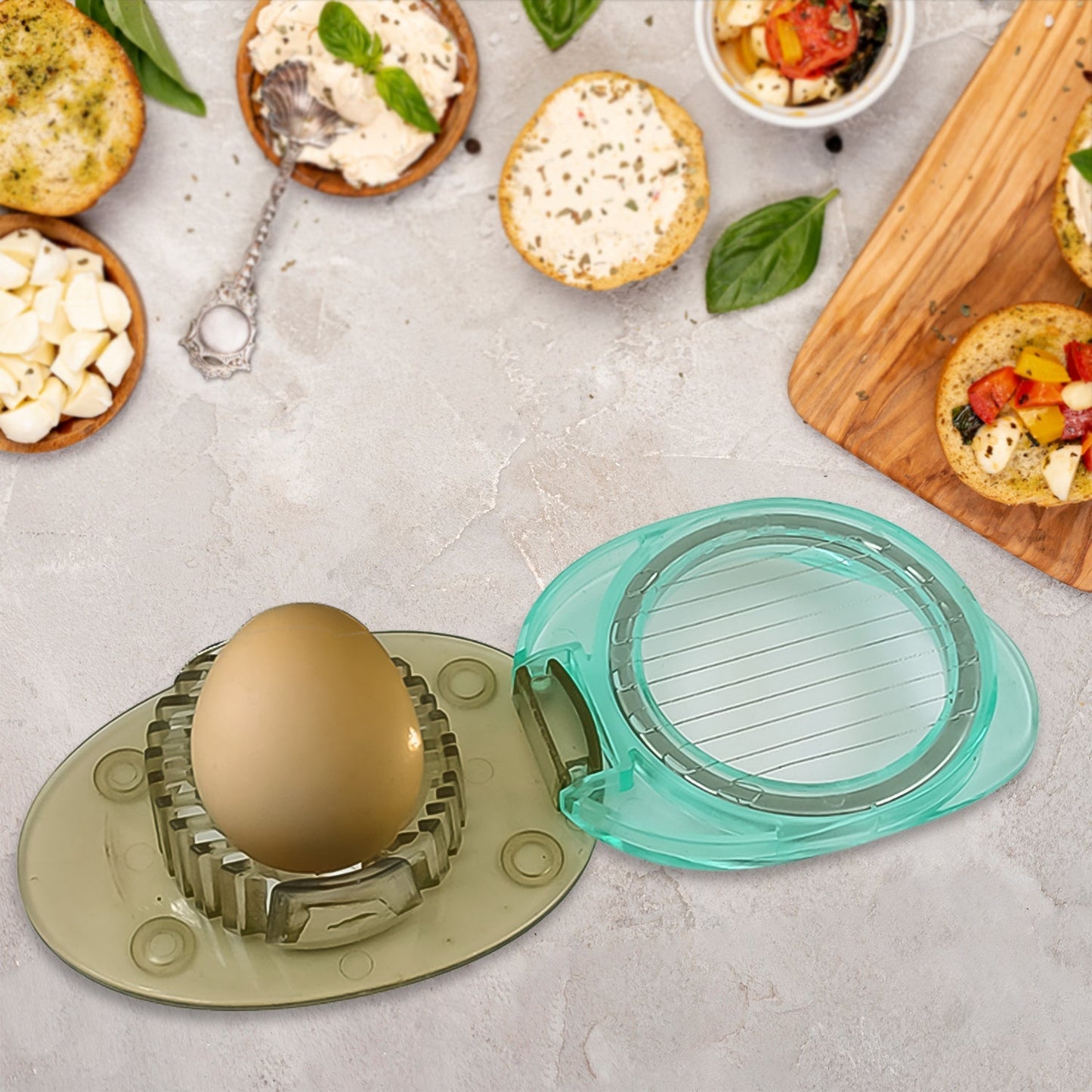 Stainless Steel, Egg Slicer & Knife (2 Pc Set) Your Brand