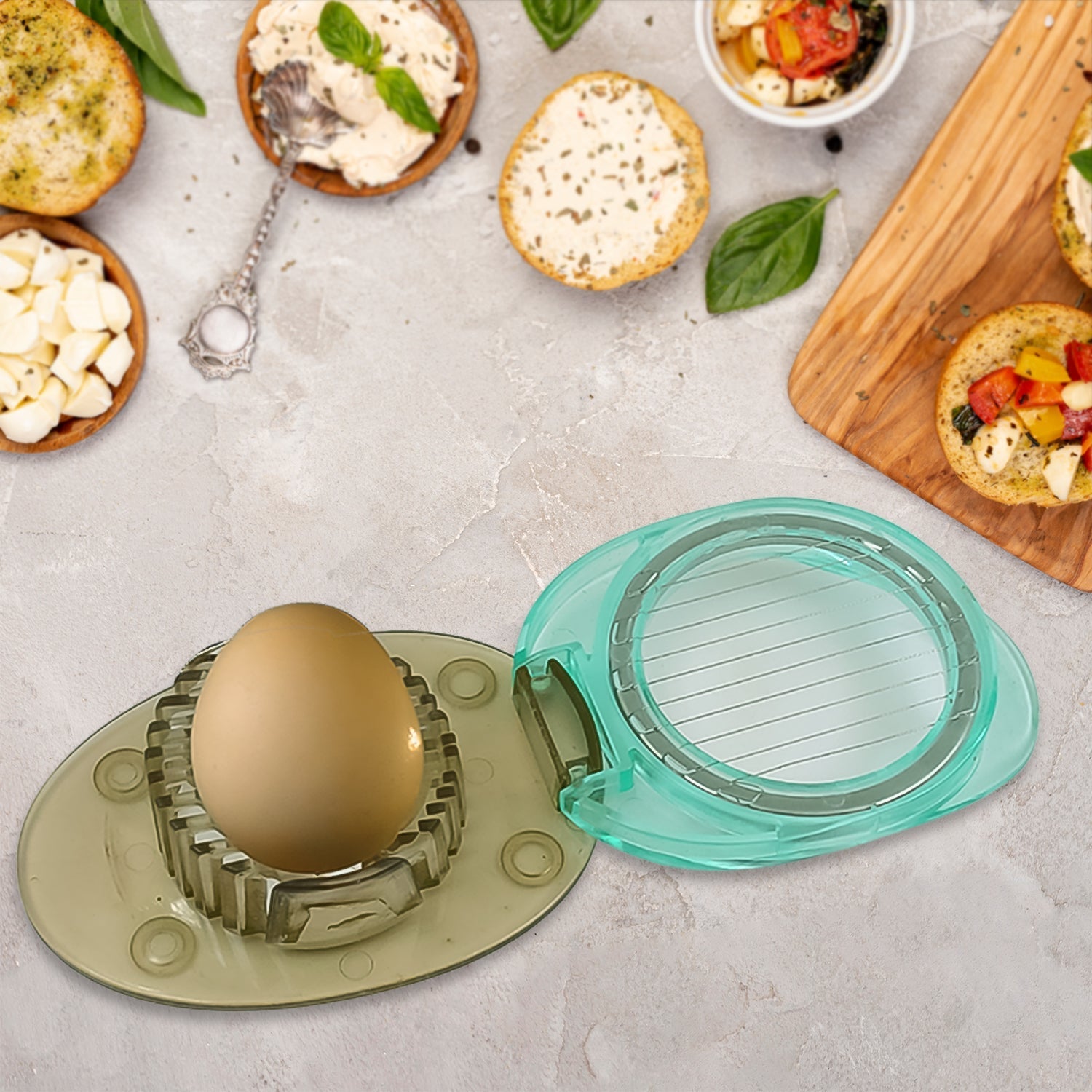 Stainless Steel, Egg Slicer & Knife (2 Pc Set) Your Brand