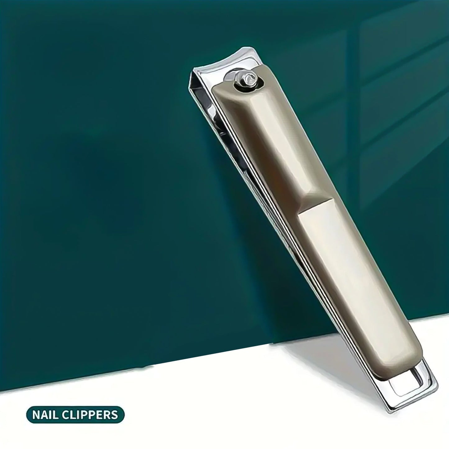 Stainless Steel Folding Portable Large Nail Clippers with Nail File (1 Pc) Your Brand