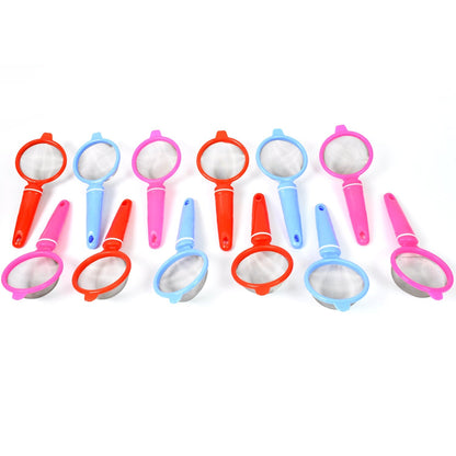 Plastic Multipurpose Tea and Coffee Strainer (Pack of 12 Pcs) Your Brand