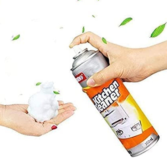 Multipurpose Bubble Foam Cleaner Kitchen Cleaner Spray Oil & Grease Stain Remover Chimney Cleaner Spray Bubble Cleaner All Purpose Foam Degreaser Spray (500 Ml) Your Brand