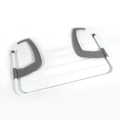 Metal Steel Folding Drying Rack for Clothes Balcony Laundry Hanger for Small Clothes Drying Hanger Metal Clothes Drying Stand, Socks and Plant Storage Holder Outdoor / Indoor Clothes-Towel Drying Rack Hanging on The Door Bathroom Your Brand