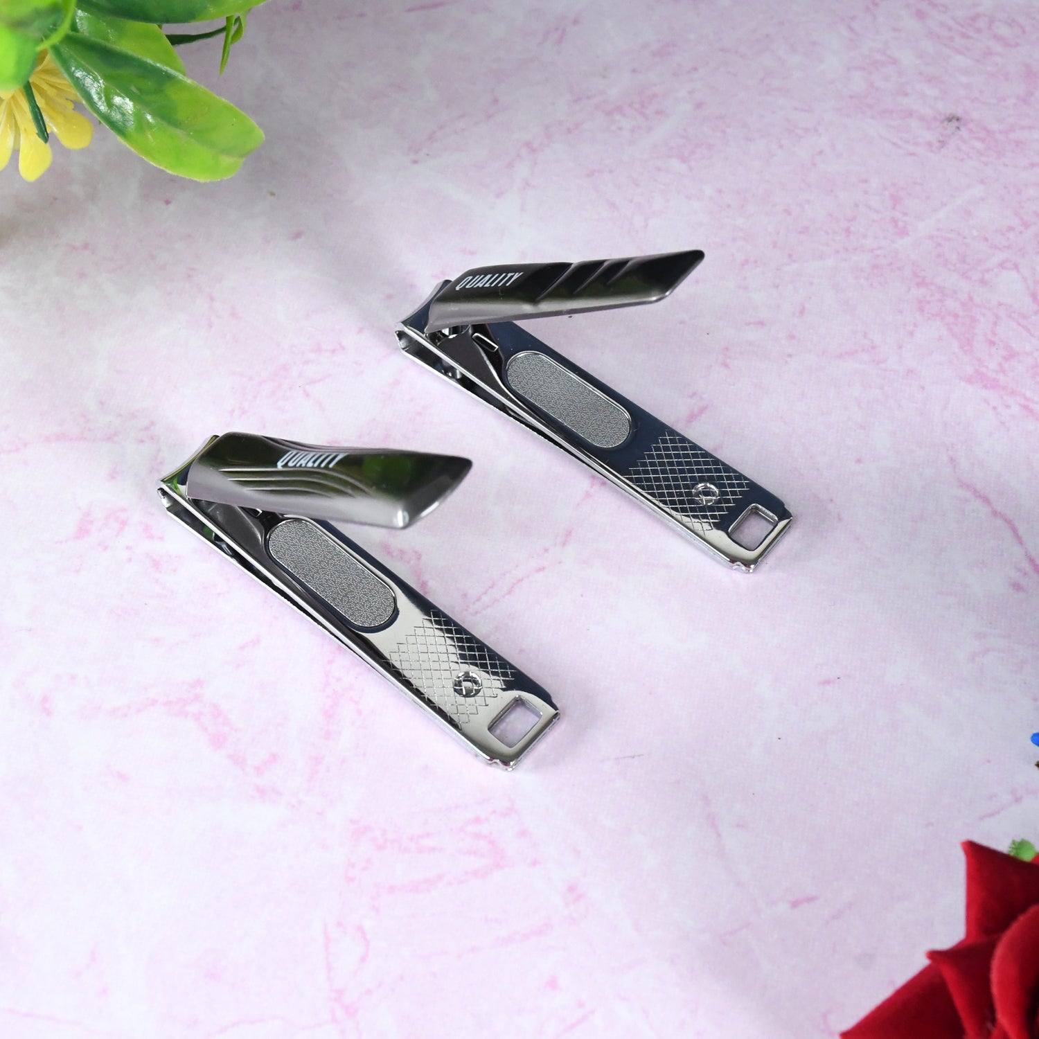 Stainless Steel Folding Portable Large Nail Clippers with Nail File (1 Pc) Your Brand