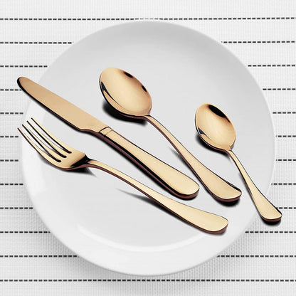 Kitchen Tableware / Flatware Sets Kitchen Forks Spoons with Gift Box (24 Pcs Set) Your Brand
