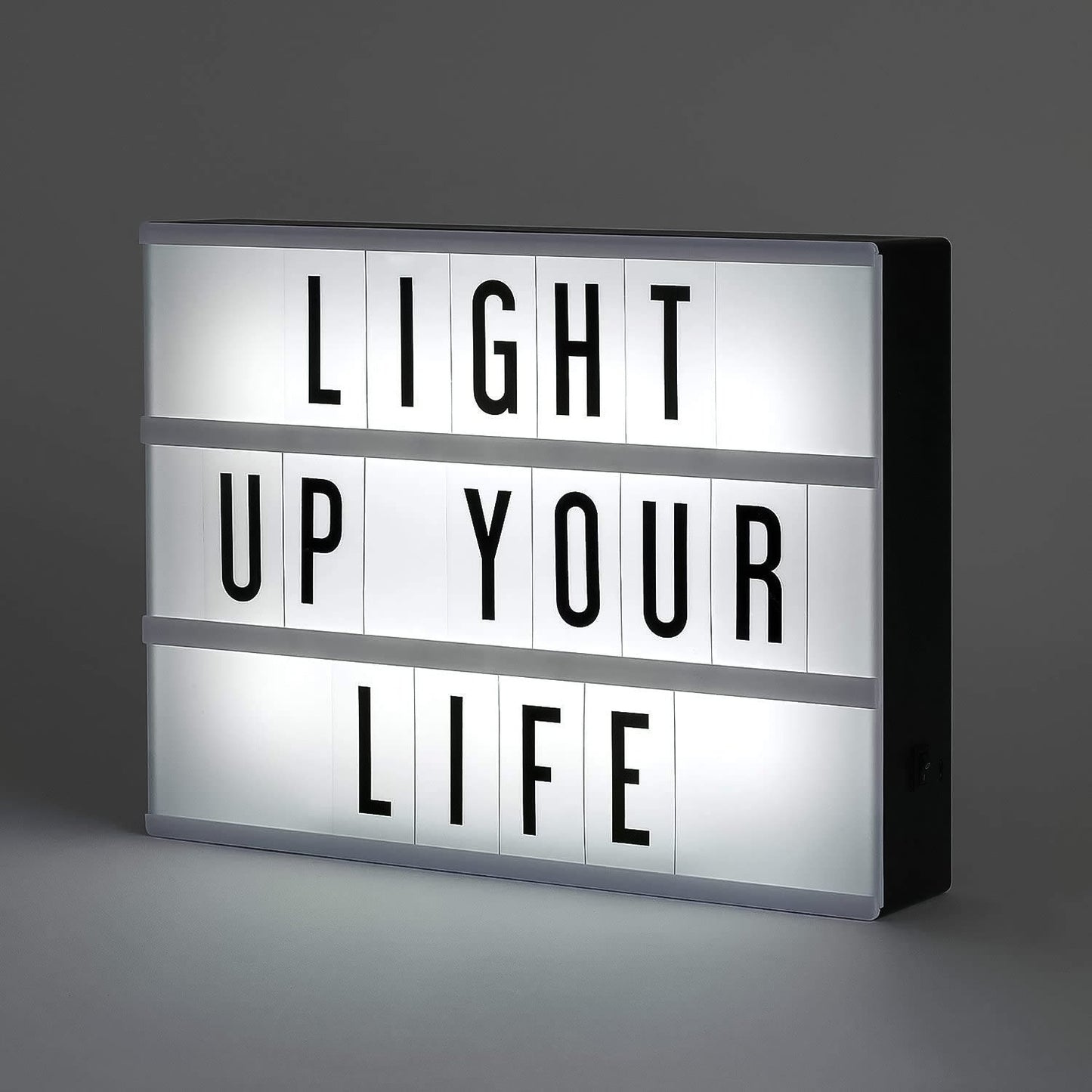 Black Mini A6 Magnetic Cinematic Light Box with 82 Characters and 10 Emojis  (1 Set) Your Brand