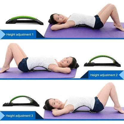 Back Pain Relief Device Back Stretcher, Spinal Curve Back Relaxation Device, Multi-Level Lumbar Region Back Support For Lower & Upper Muscle Pain Relief, Back Massager For Bed Chair & Car (1 Pc) Your Brand