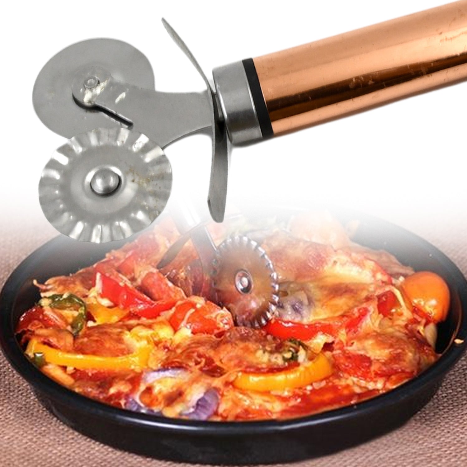 Pastry cutter wheel - Pie Crust Cutter Premium Double Cutter Wheel (1 Pc) Your Brand
