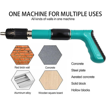 Manual Steel Nails Gun, Nail Wall Fastening Tool with 10 Nails (1 Set) Your Brand