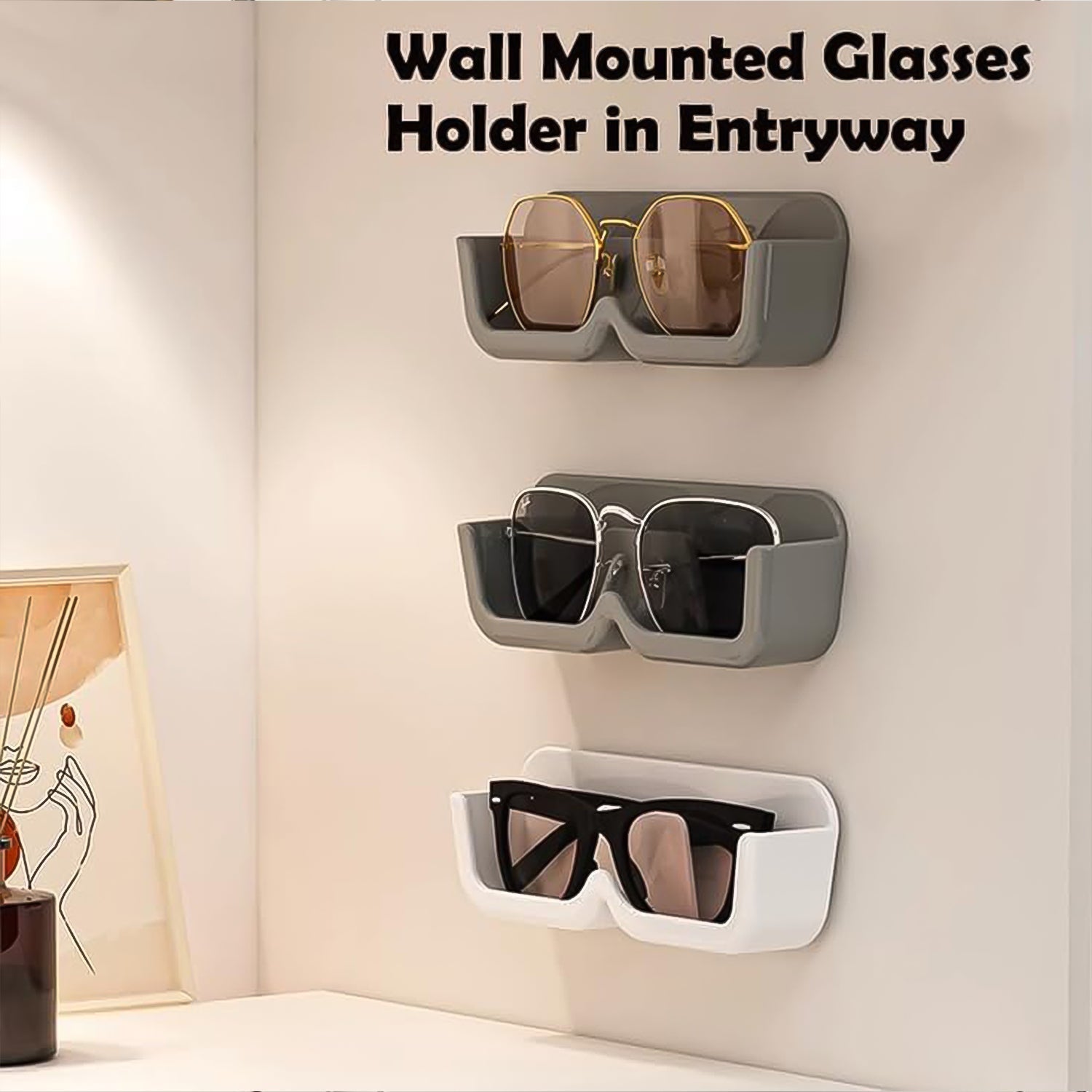 Wall Mounted Sunglasses Holder (4 Pcs Set) Your Brand