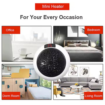 Room Heater for Home, Office, Camper LED Screen Portable Wall Heater (900W / 1 Pc) Your Brand
