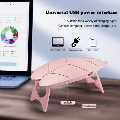 Mini Nail Lamp 6w 6 Led UV Nail Dryer with USB Cable for Gel Nail Polish Nail Art Tools for Starters Home DIY Professionals Salon Manicure (1 Pc) Your Brand