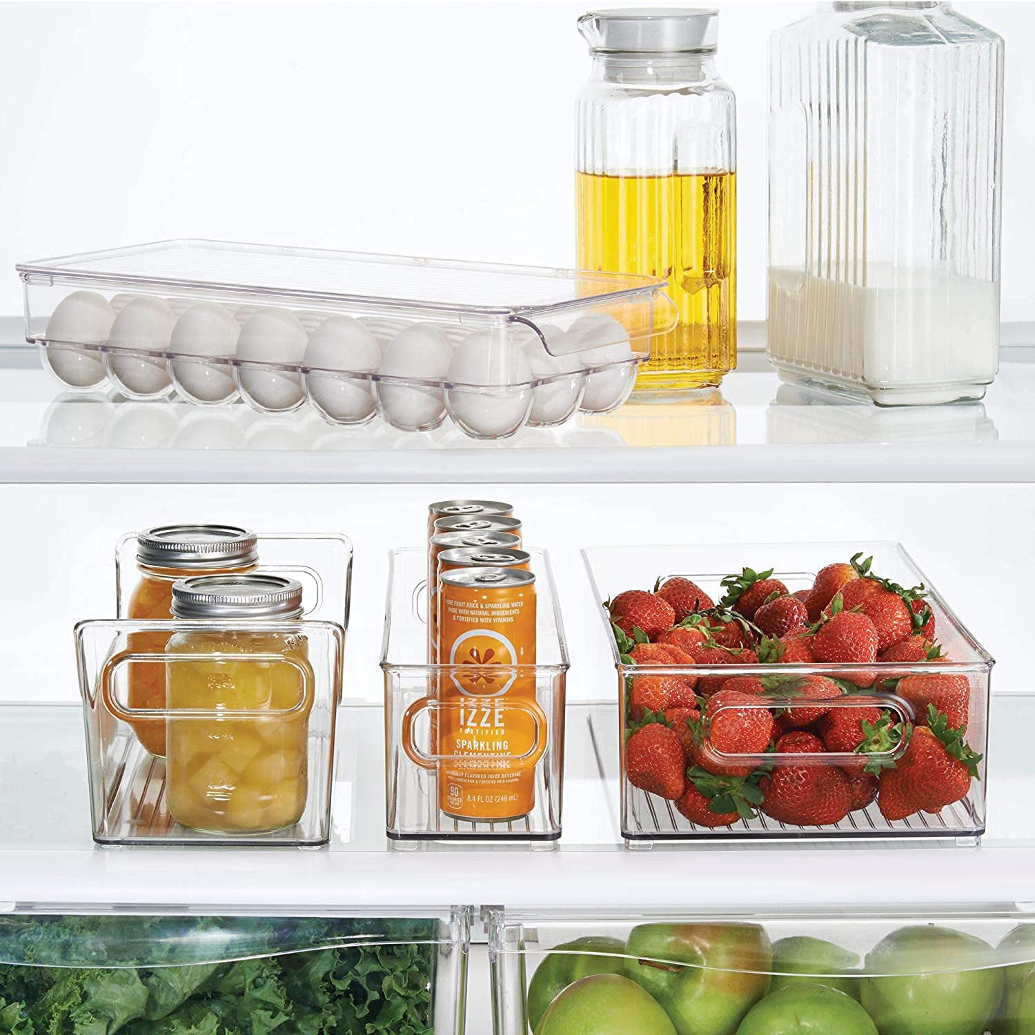 Plastic 18 Cavity Egg Storage Box Or Egg Trays For Refrigerator With Lid & Handles High Quality, Rectangular Egg Tray Box For 18 Egg (1 Pc) Your Brand