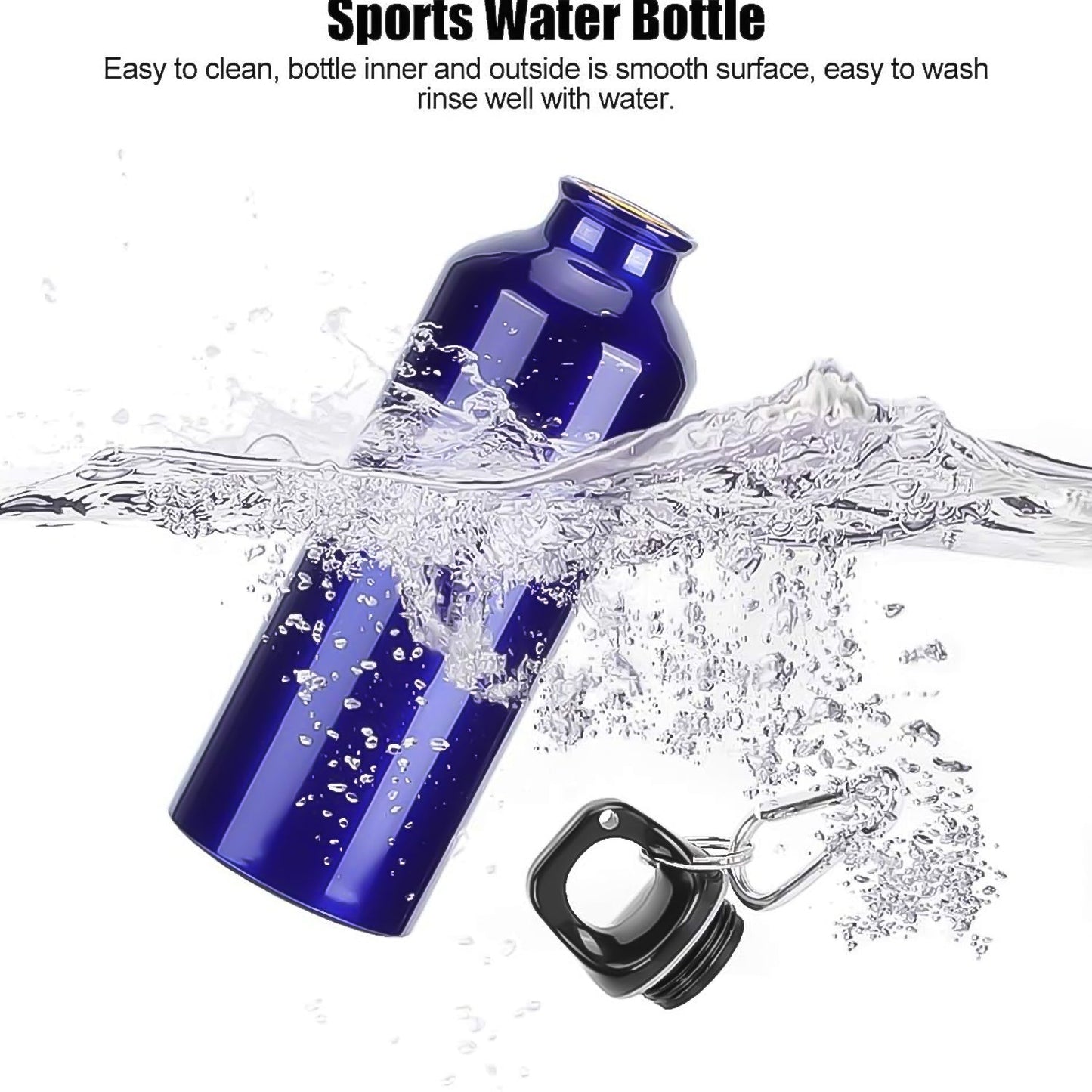 Aluminium Sports Water Bottle, 1 Pc (Capacity 500 ML Approx) Your Brand