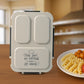 3-Compartment Stainless Steel Lunch Box (1 Pc)