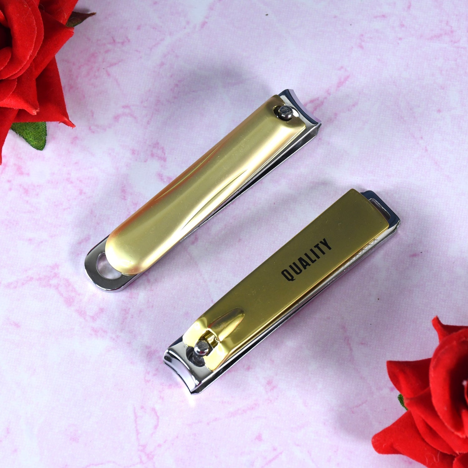 Stainless Steel Folding Portable Large Nail Clippers with Nail File (1 Pc / Mix Design) Your Brand