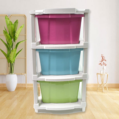 3-Layer Plastic Drawer Storage Organizer, Multi-Purpose Cabinet (1 Pc / Mix Color) Your Brand