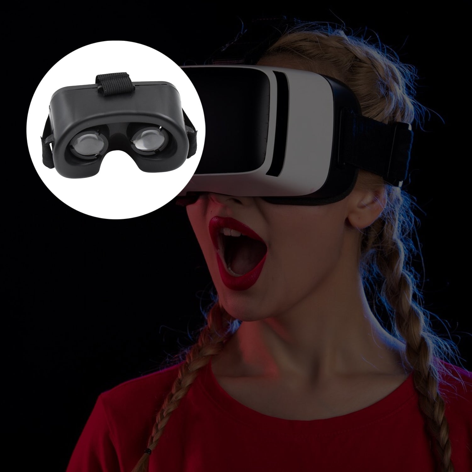 3D VR Glasses Virtual Reality Goggles Headset for All Smartphone VR Goggles-For 3D VR Movies Video Games (1 Pc) Your Brand
