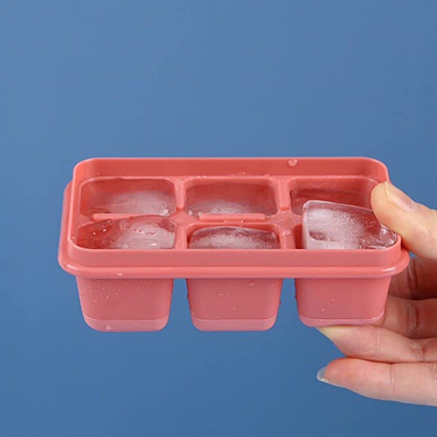 6 cavity Silicone Ice Tray used in all kinds of places like household kitchens for making ice from water and various things and all. Your Brand