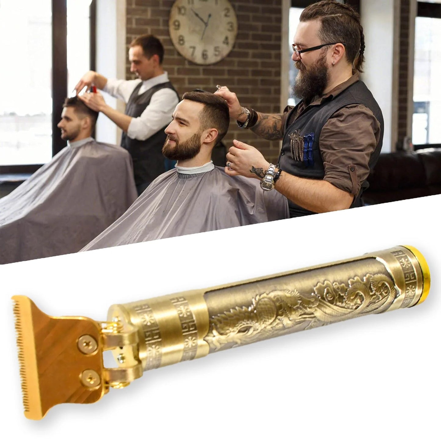 Rechargeable Electric Hair Clippers for Men Cordless Hair Trimmer Haircut Grooming Kit Your Brand