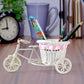 Plastic Cycle Flower Vases For Home Decor; Bicycle Flower Pot Stand (1 Pc)