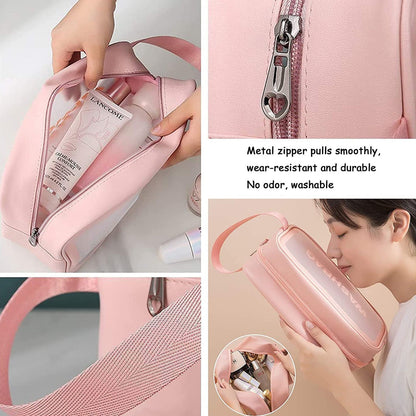 Cosmetic Pouch, Make up Bag for Home & Travel, Toiletry Bag for Cosmetics, Brushes, Accessories Set of 3 Small, Medium & Big - Wash Bag Your Brand