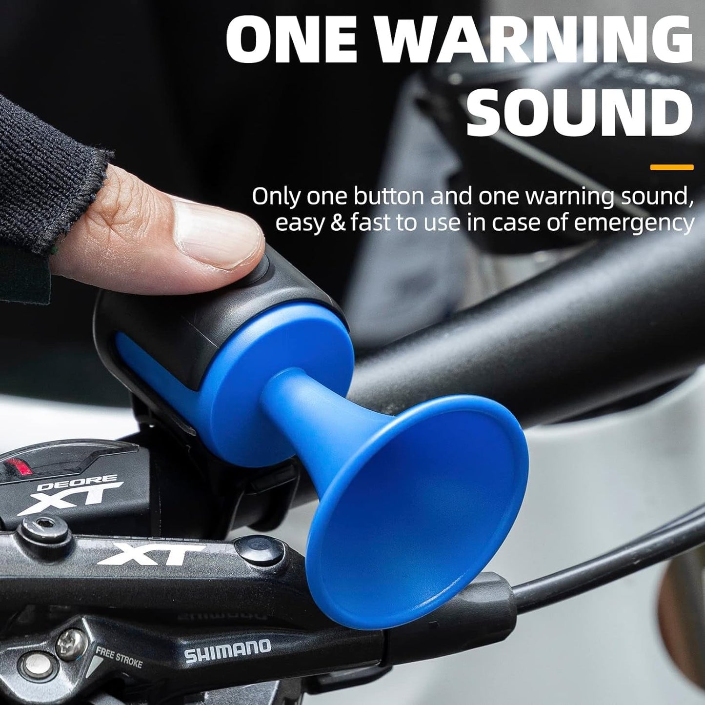 Bicycle Air Horn Loud - 120dB 1 Sound Mode Electronic Bicycle Bell,Super Electric Horn with Long Standby Button Battery Operated/IPX4 Waterproof Loud Bell for Adults Your Brand