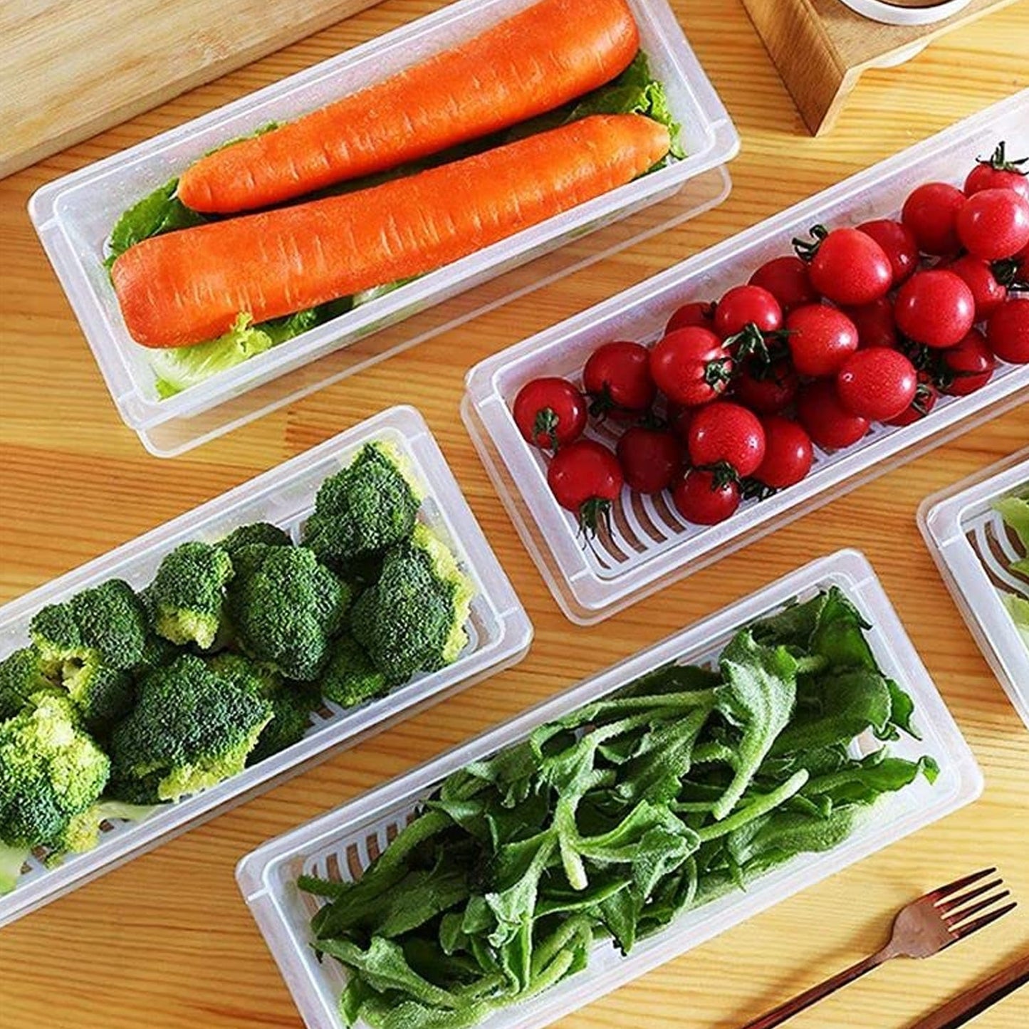 Vegetables & Fruits Freezer Storage Container (PACK OF 6PC 1500ML) Your Brand