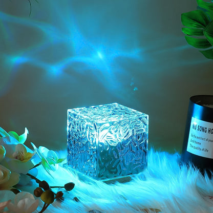Dynamic Rotating Water Ripple Night Lamp With Remote Your Brand