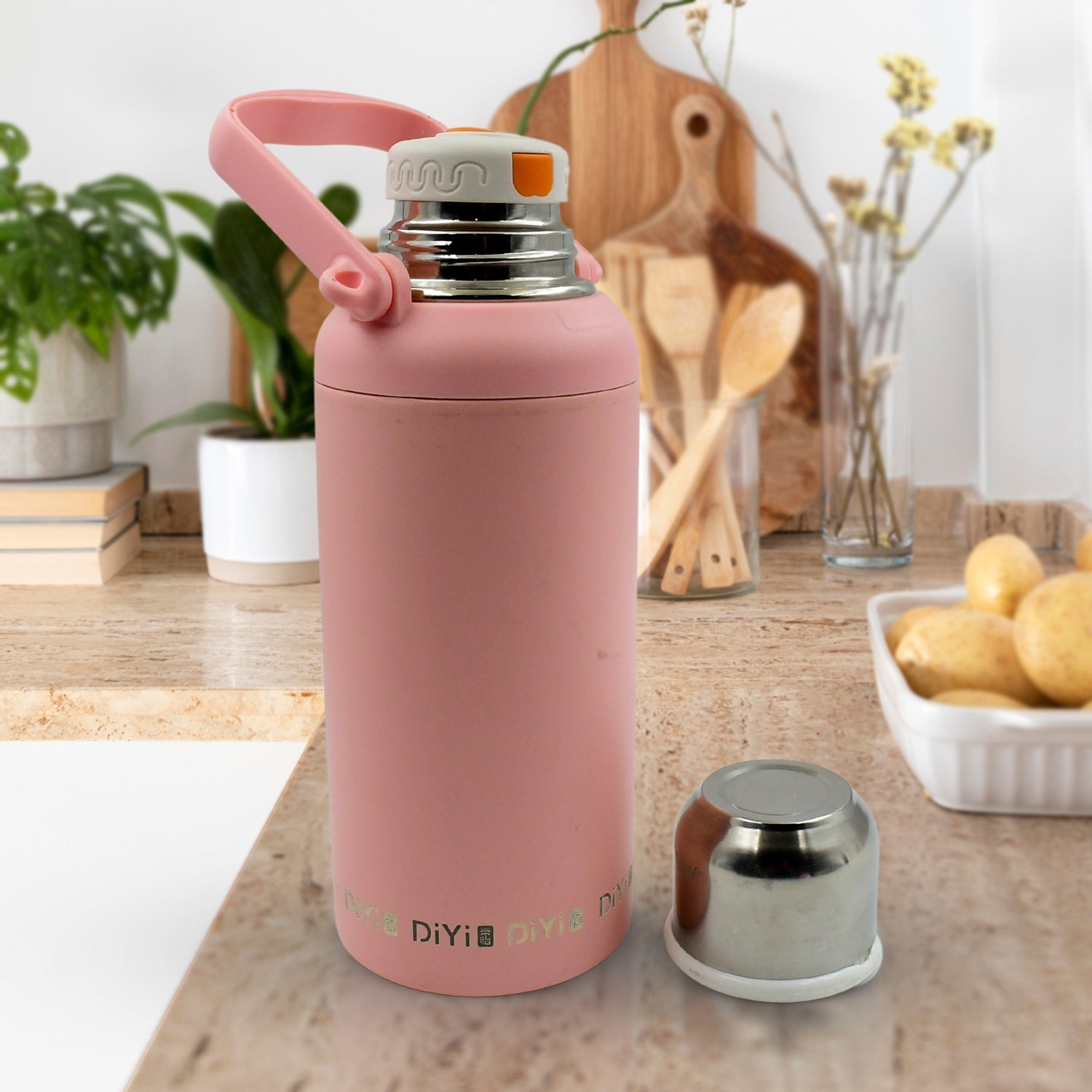 Stainless Steel tumblers 316 Stainless Steel, Vacuum Insulated Cup / Bottle, Portable Travel Kettle / Water Bottle with Handle, Outdoor Large Capacity Sports Kettle Cups / Bottle (1300 ML) Your Brand