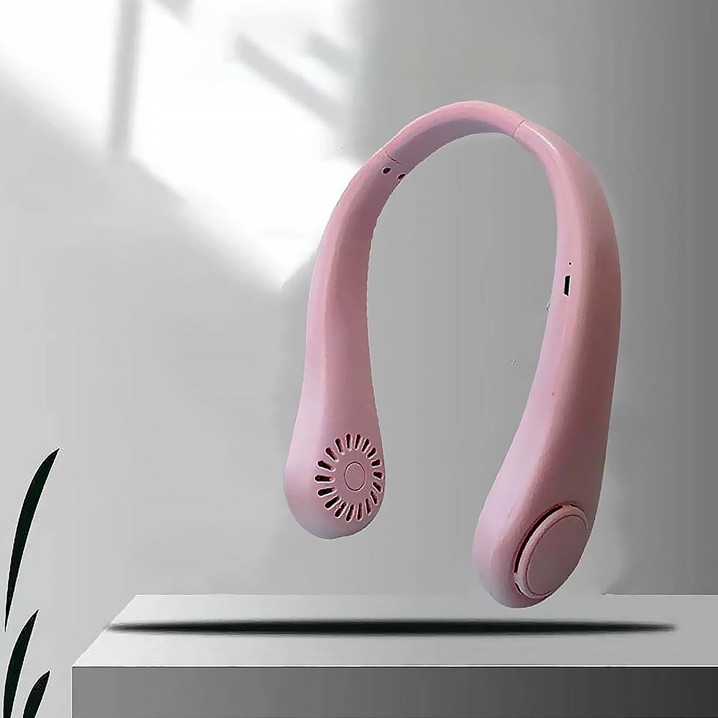 Portable Neck Fan: Holiday Hands Free Bladeless Neck Fan, 360° Cooling Hanging Fan, USB Rechargeable Personal Neck Fan, Wearable Neck Fan Suitable for Traveling Your Brand