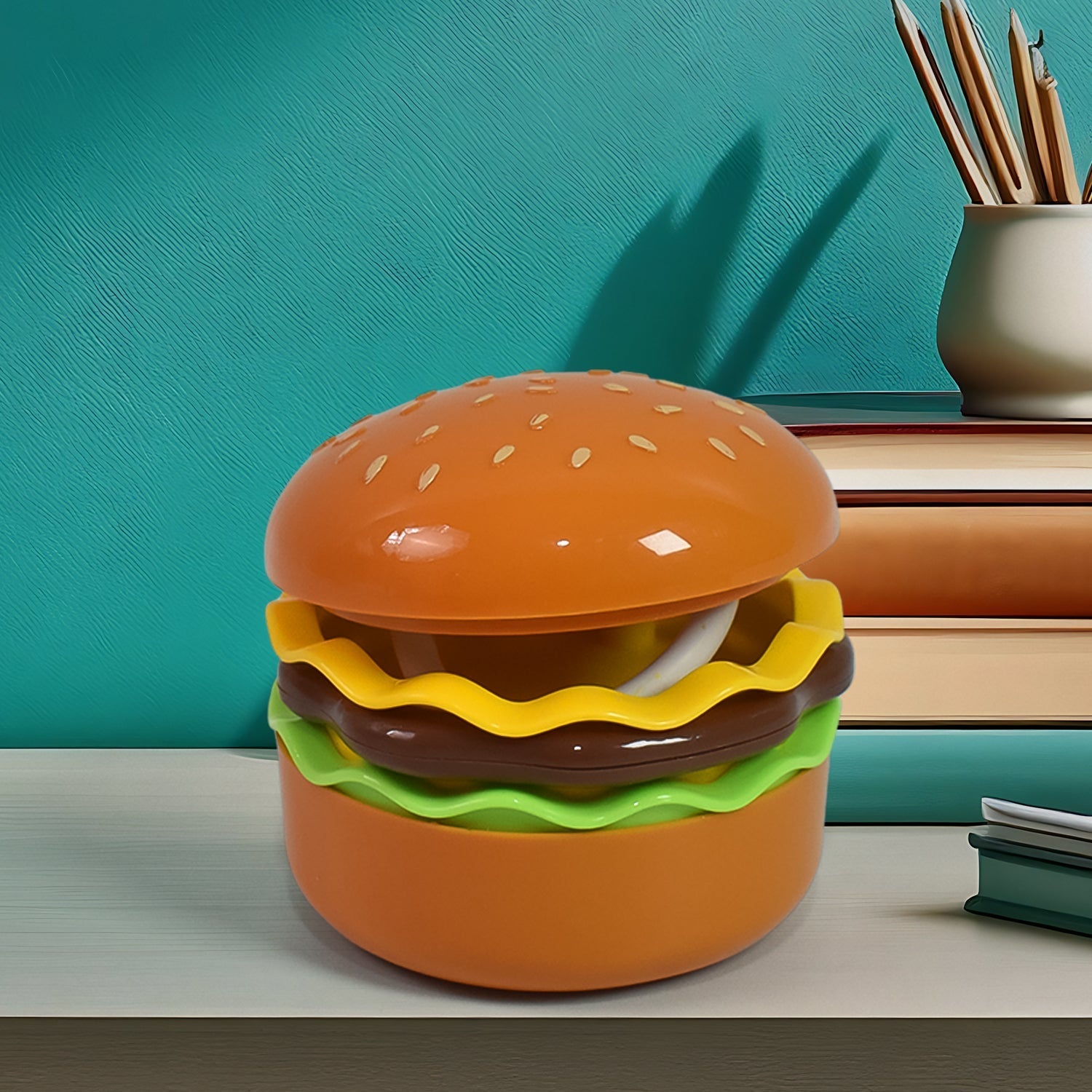 Burger Delight: Folding LED Night Lamp (1 Pc) Your Brand
