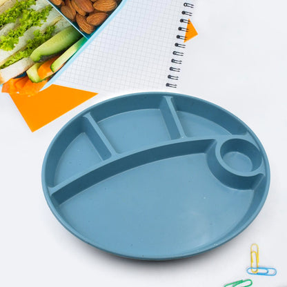 Biodegradable 5-Compartment Food Plate for Kids, BPA-Free (1 Pc)