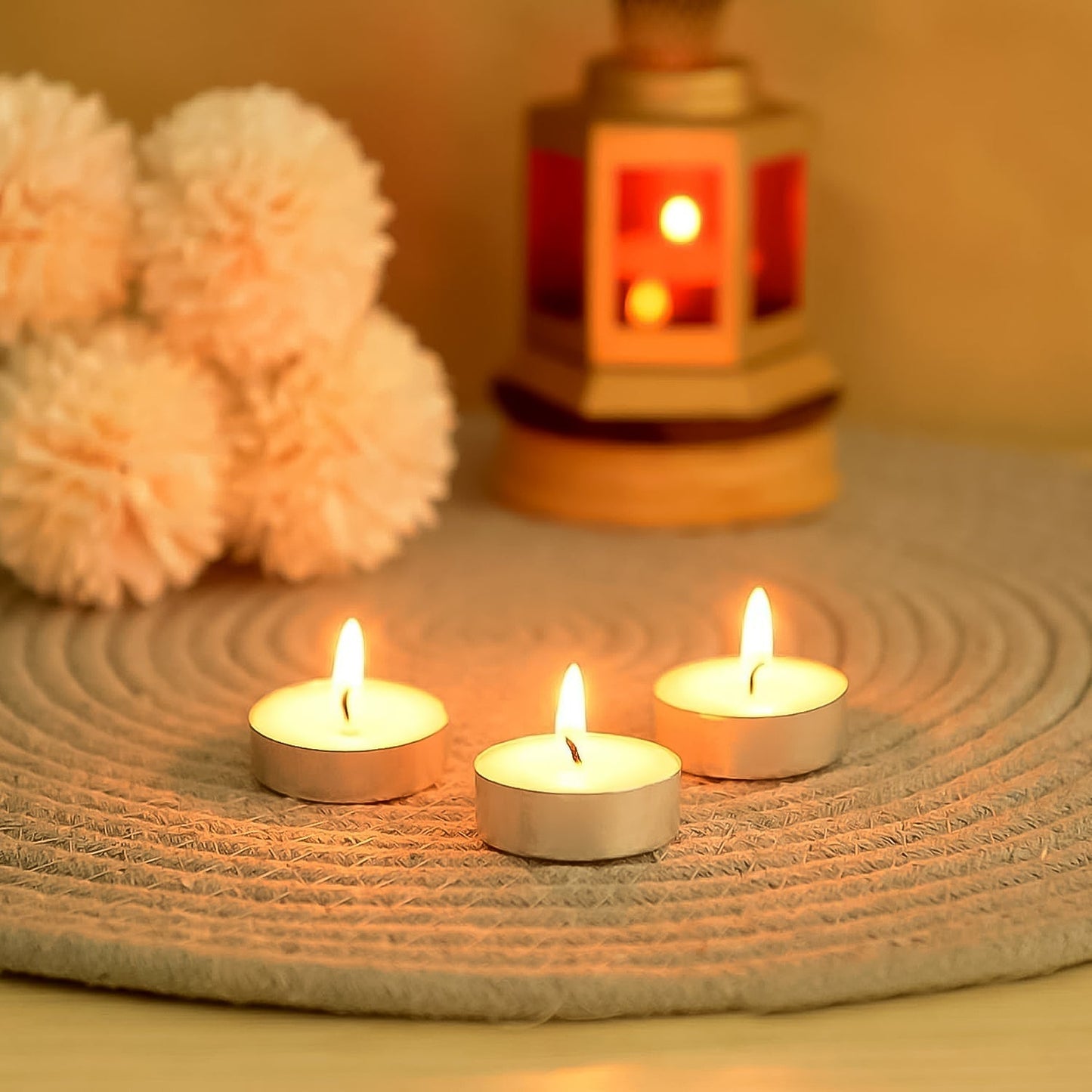 Tealight Candles Set, Smokeless Candles (50 Pcs set) Your Brand
