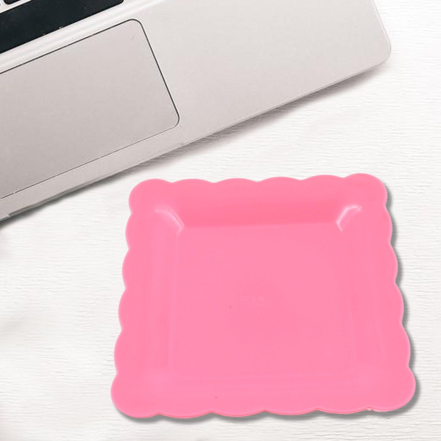 Square Plastic Dinner Plate Snacks / Breakfast, Restaurant Serving Trays Home School Coffee Hotel Kitchen Office (8 Pcs Set) Your Brand