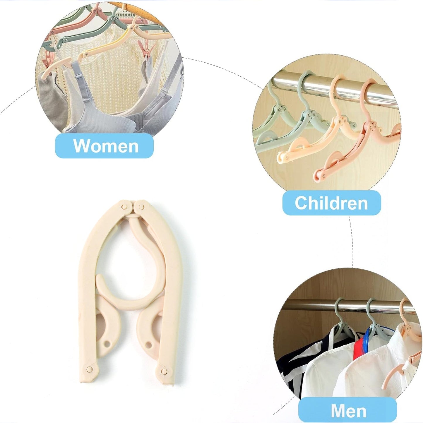 Travel Hangers, Portable Folding Clothes Hangers (1 Pc)
