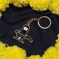 Shivling Design Golden Keychain 