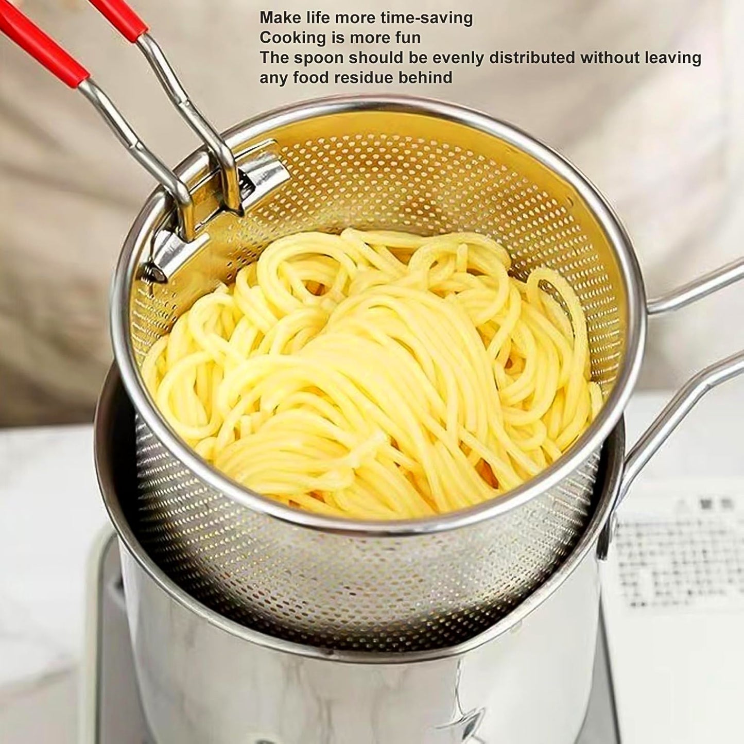 Small Deep Frying Pot With Strainer Basket (2 Pc Set) Your Brand