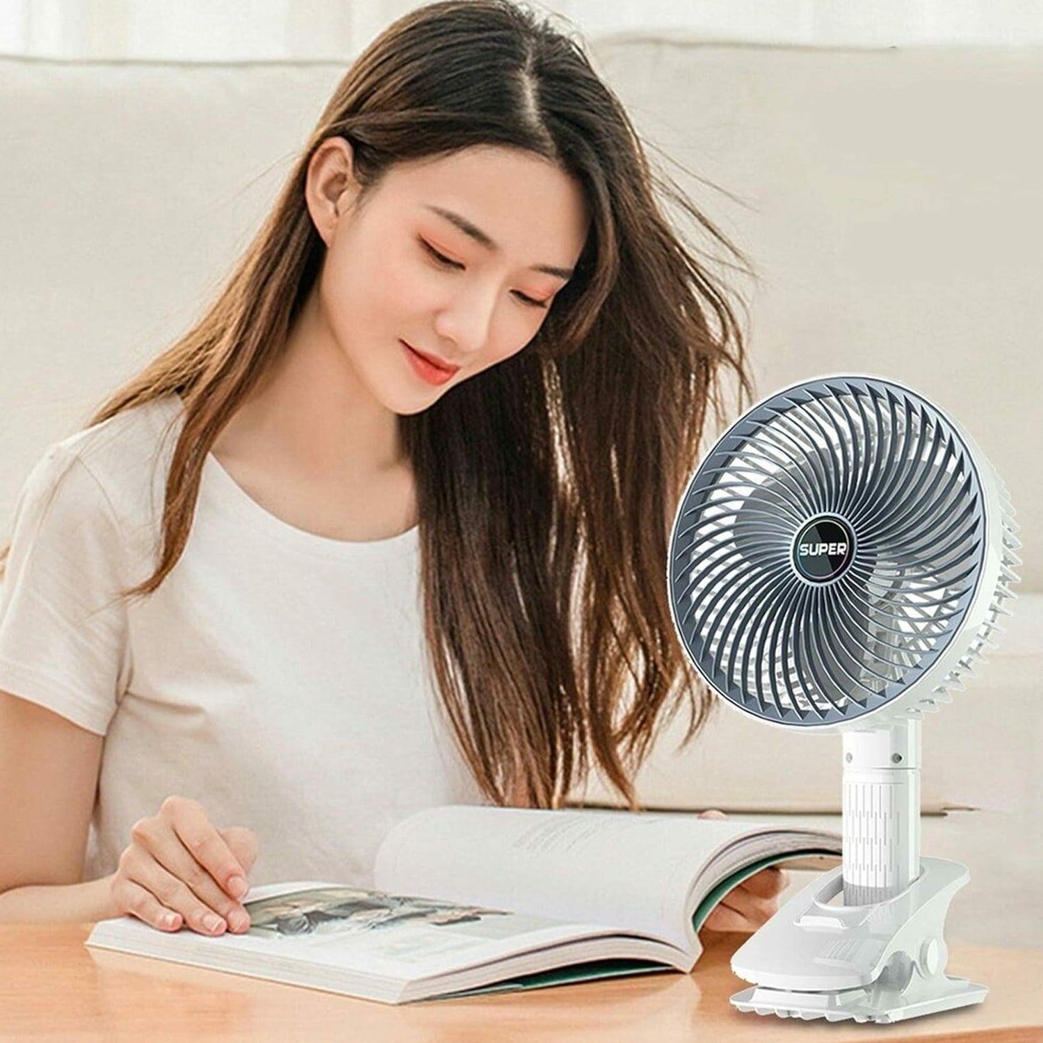 Multifunctional USB Desk Fan Clipped Fan / Plug & Play Fan (1 Pc / With Brown Box / On / Off Switch Not Provided) Your Brand