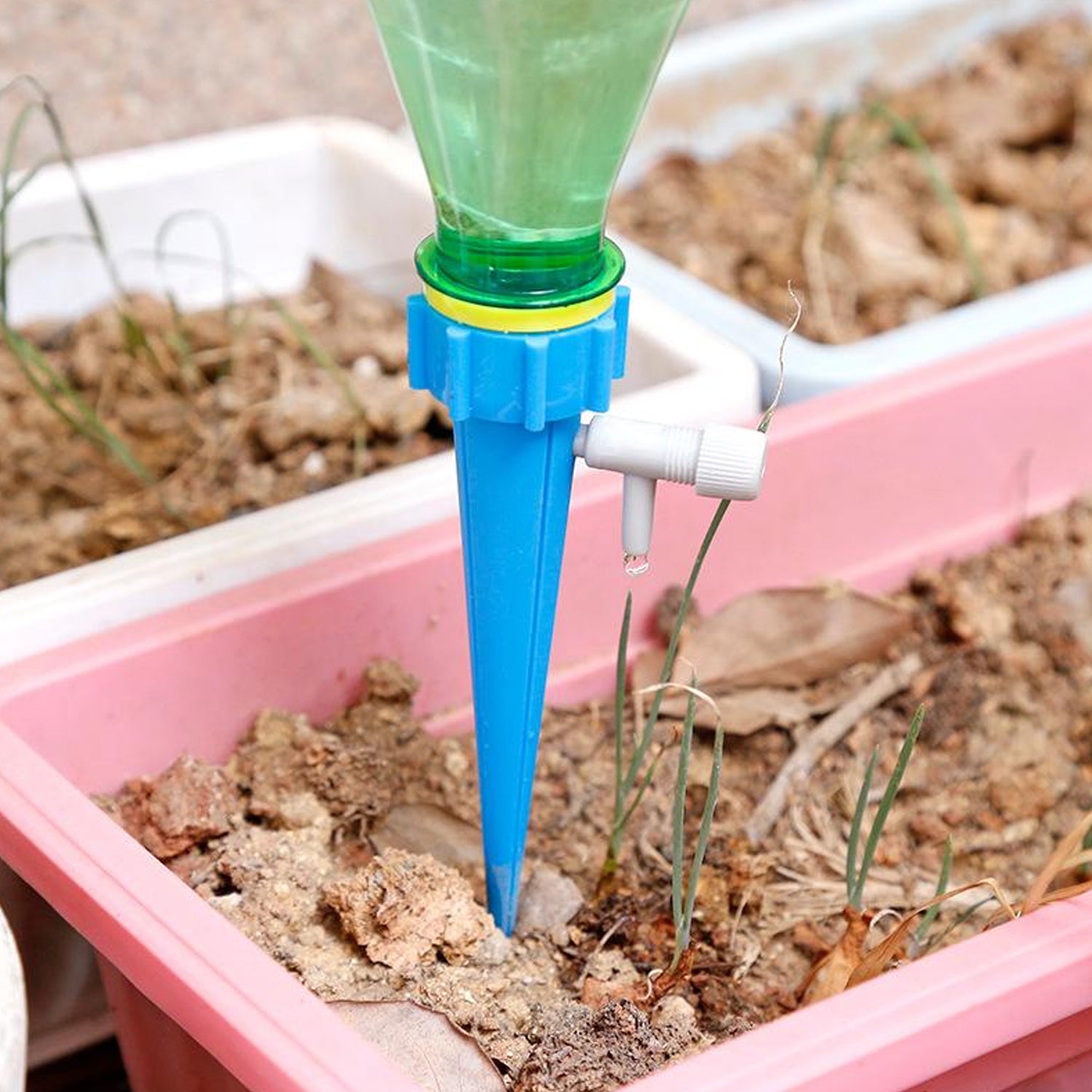 Plant Watering Spikes self Watering Spikes Water dripper for Plants, Adjustable Plant Watering Devices with Slow Release Control Valve Switch Your Brand
