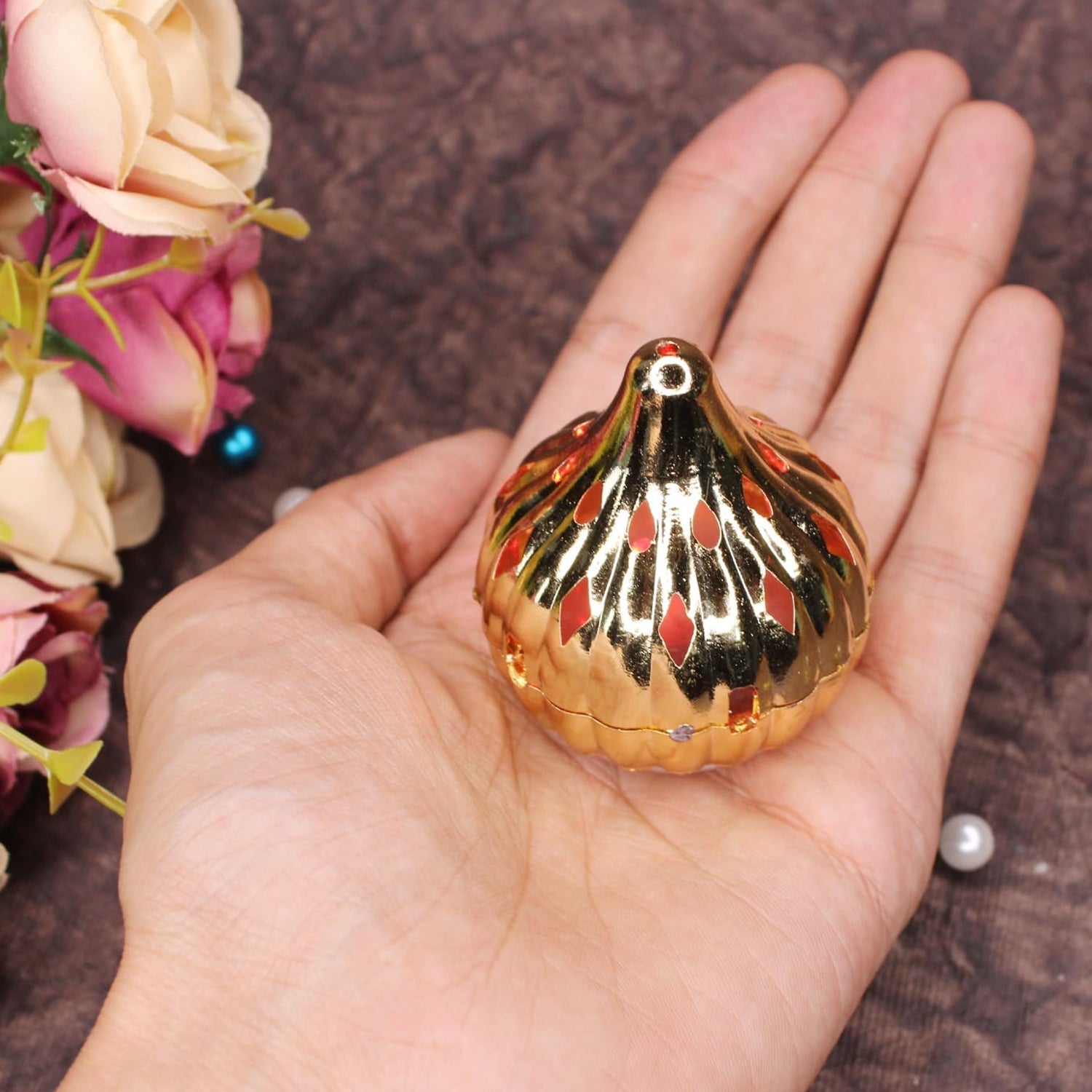 Multicolor Modak Shaped Color Changing LED Light (1 Pc) Your Brand