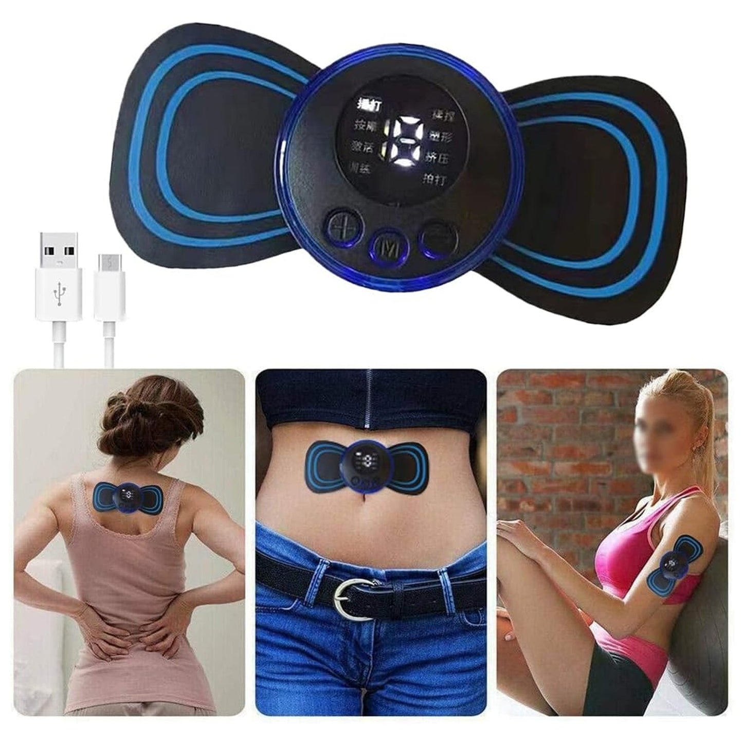 Portable USB Neck Massager Electric Neck Massager Automatic Massage Enhancer Mini Cervical Massager EMS Your Brand