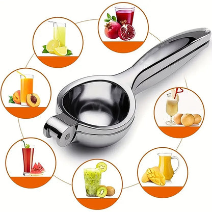 Premium Lemon Squeezer, Large Heavy Duty Handheld Juicer for Lemon, Stainless Steel Hand Press Citrus Juicer (1 Pc) Your Brand
