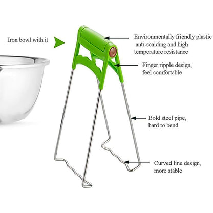 Kitchen Hot Plate Gripper, Stainless Steel Bowl Clip (2 Pcs Set) Your Brand