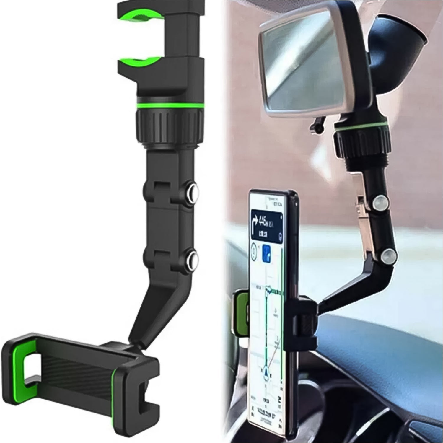 Multifunctional Car Rear View 360° Rotatable Mobile Holder Your Brand