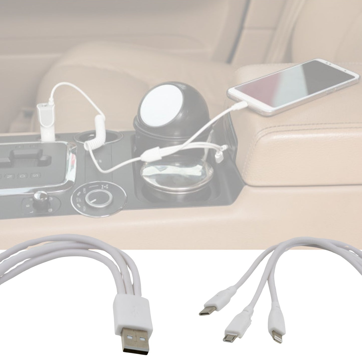 3 In 1 Charging Cable Fast Charging Cord USB Cable 3.5 Amp (1 Pc) Your Brand