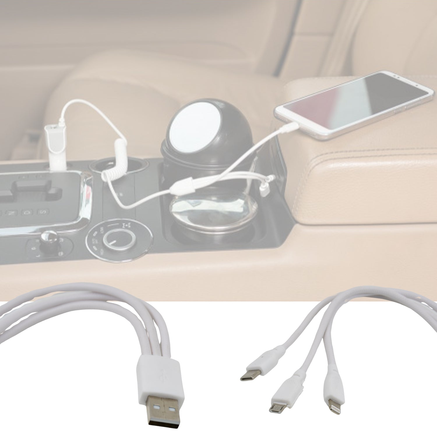 3 In 1 Charging Cable Fast Charging Cord USB Cable 3.5 Amp (1 Pc) Your Brand
