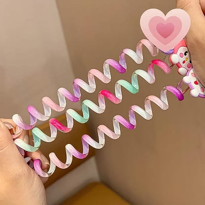 Colourful Telephone Wire Hairbands (1 pc / Mix Design) Your Brand