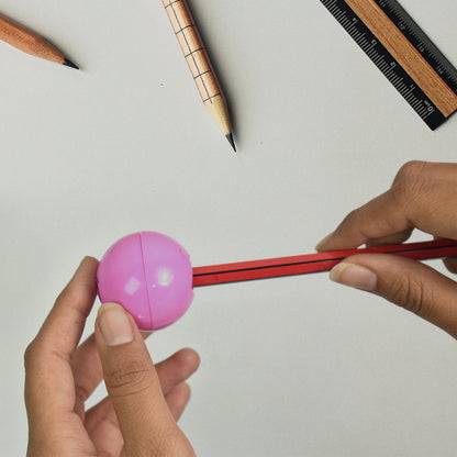 Round Shape Mix Design Pencil Sharpener (1 Pc / Round Shape Mix Design) Your Brand