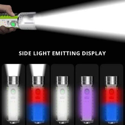 Pattern Flashlight USB Flashlight Rechargeable LED Torch Light (1 Pc) Your Brand