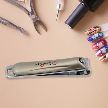 Stainless Steel Folding Portable Large Nail Clippers with Nail File (1 Pc) Your Brand